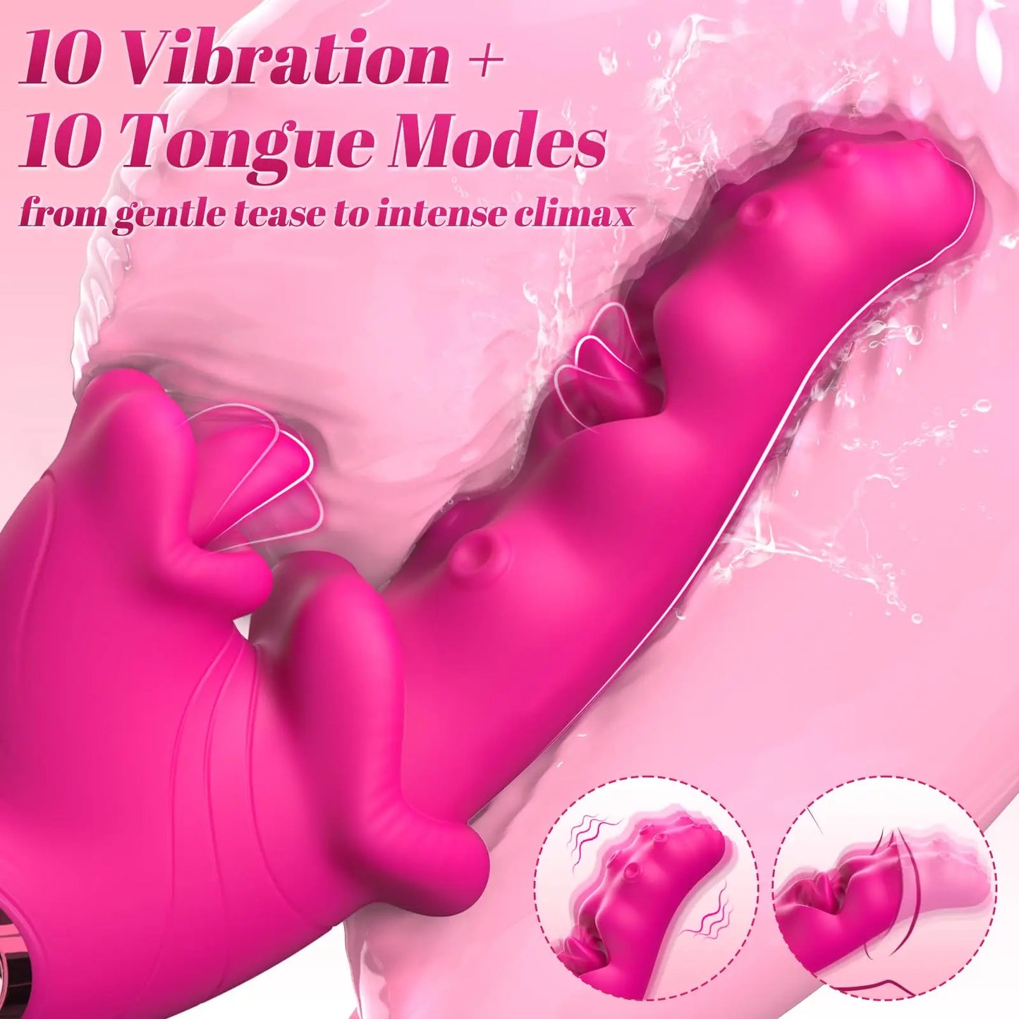 SENSIVO 3 In 1 Tongue Licking Vibrator For Women Stimulator