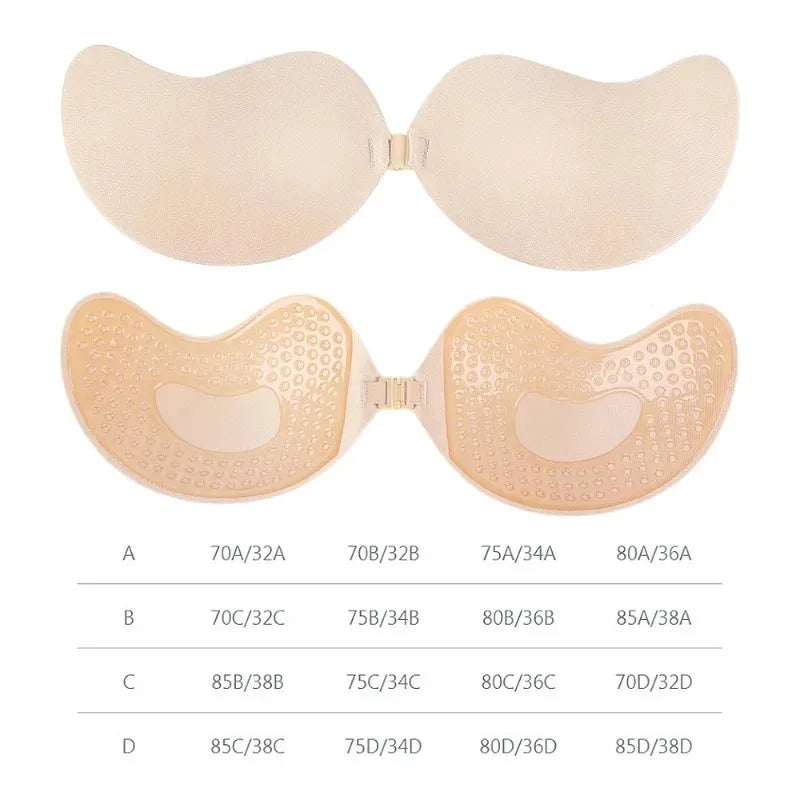 Silicone Self-Adhesive Backless Strapless Bra For Invisible Support