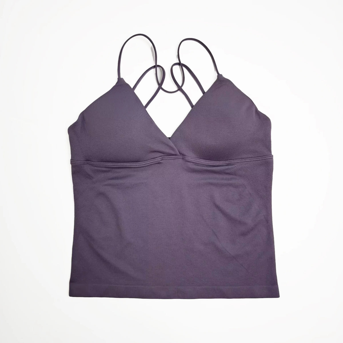 NCLAGEN Women's Seamless Twist Front Longline Yoga Workout Tank Top