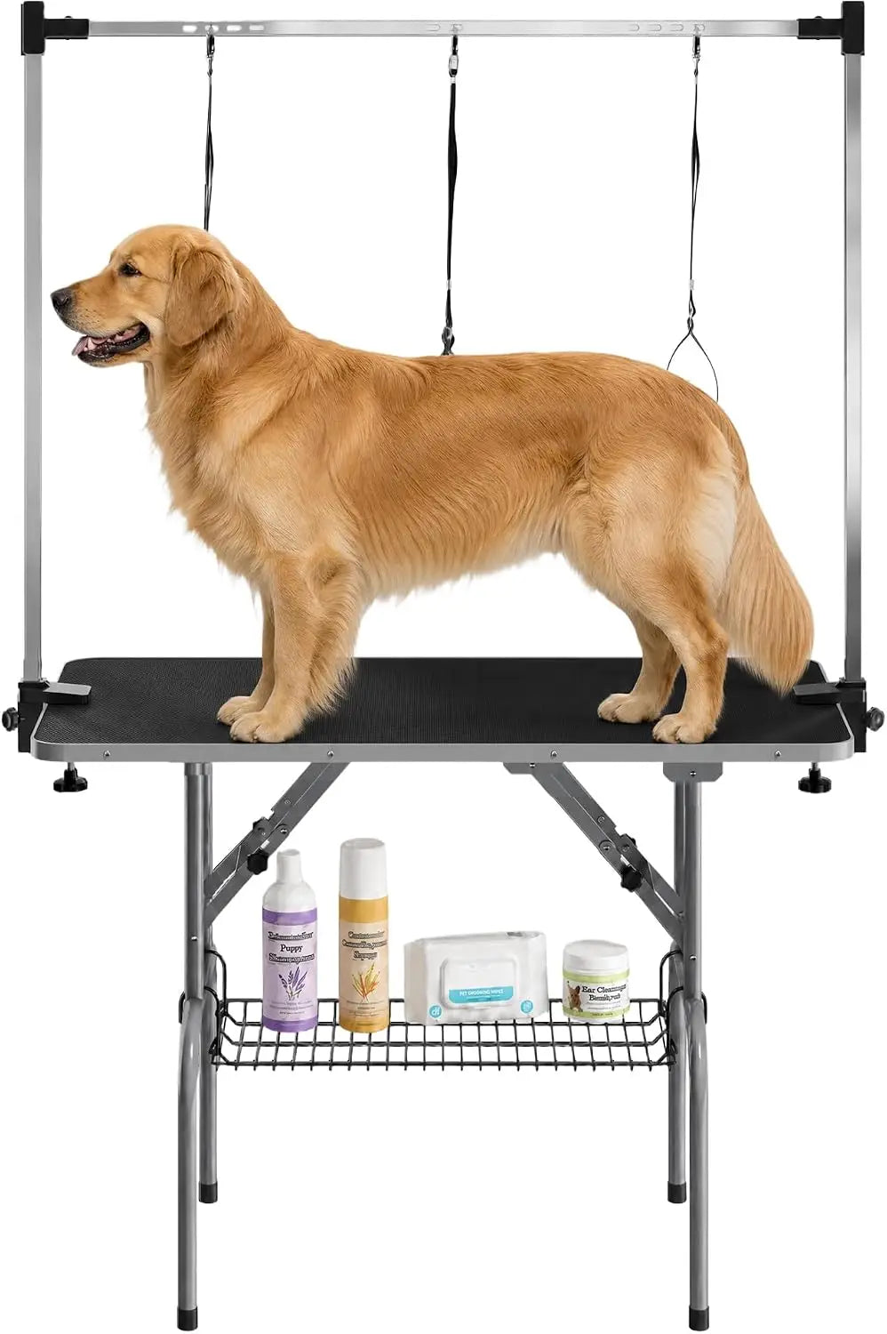 Garvee Foldable Professional Dog Grooming Table With Safety Nooses