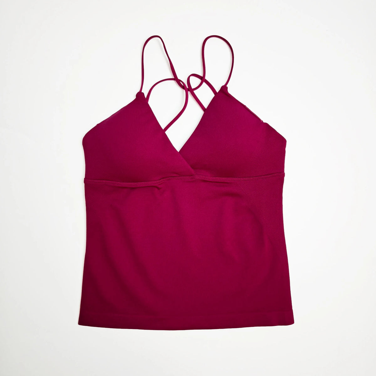 NCLAGEN Women's Seamless Twist Front Longline Yoga Workout Tank Top