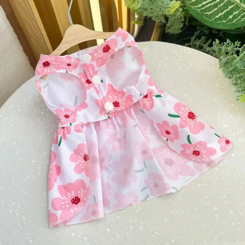 Puppy Skirt Dress For Small Dogs Princess Lace Bow Costume