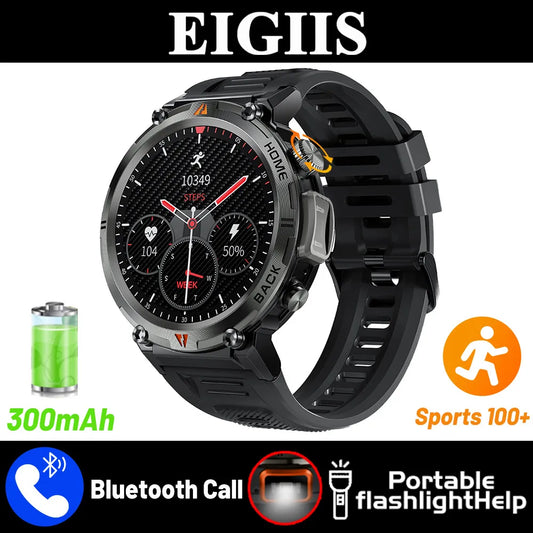 EIGIIS KE3 Smartwatch For Men With Bluetooth Call Heart Rate