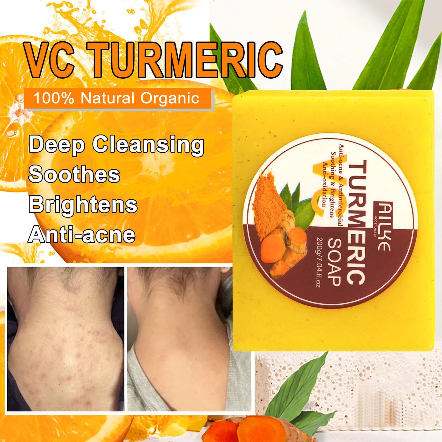AILKE Organic Turmeric Skin Care Kit Brightening And Hydration