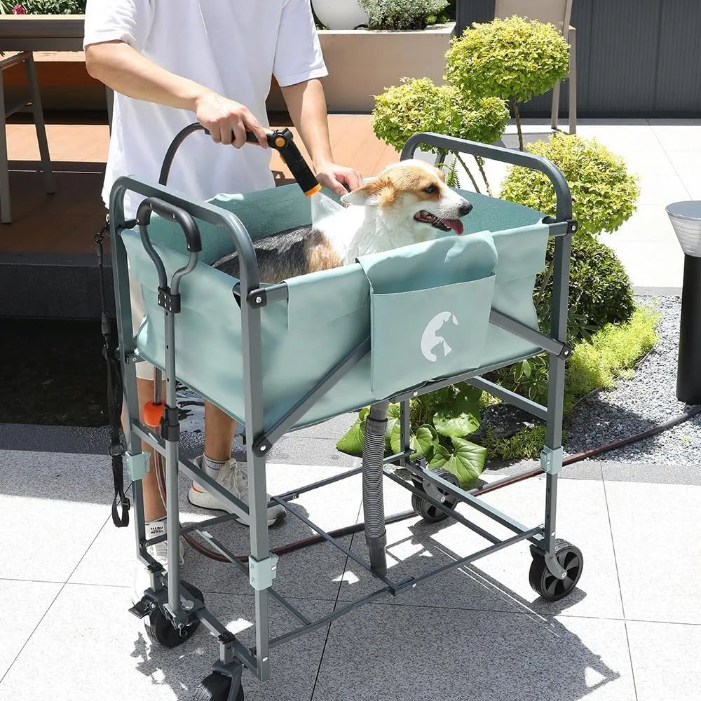 Garvee Portable Pet Grooming Bath Frame With Breathable Mesh Drying Rack
