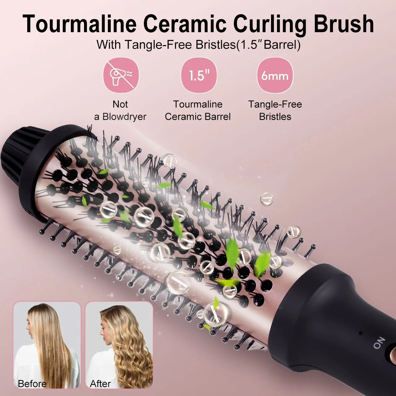 HATTEKER Electric Curling Comb Hair Roller for Home Heat Styling