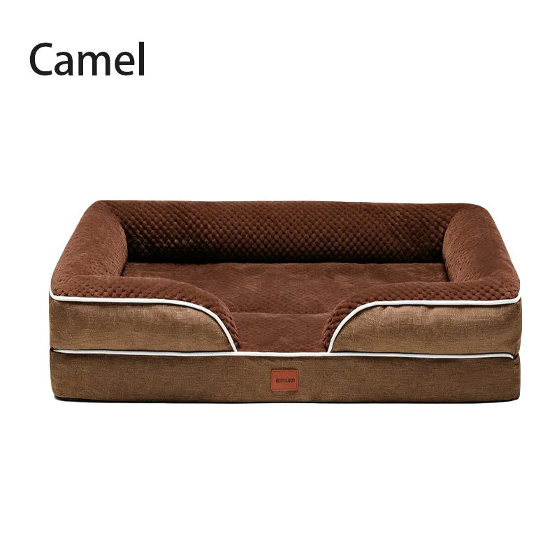 Orthopedic Memory Foam Dog Bed With Washable Waterproof Cover