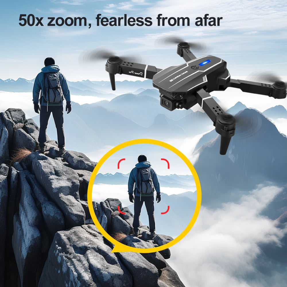 ZNLYRION Folding RC Drone With Dual HD Camera 50x Zoom