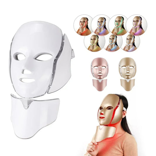 Iebilif 7 Color Led Face Mask Photon Red Light Therapy