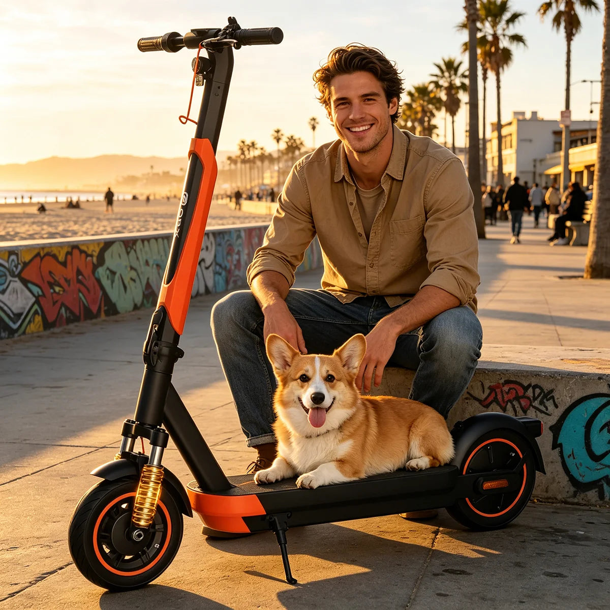 Foldable Electric Scooter 800W 21 MPH Dual Suspension App Control