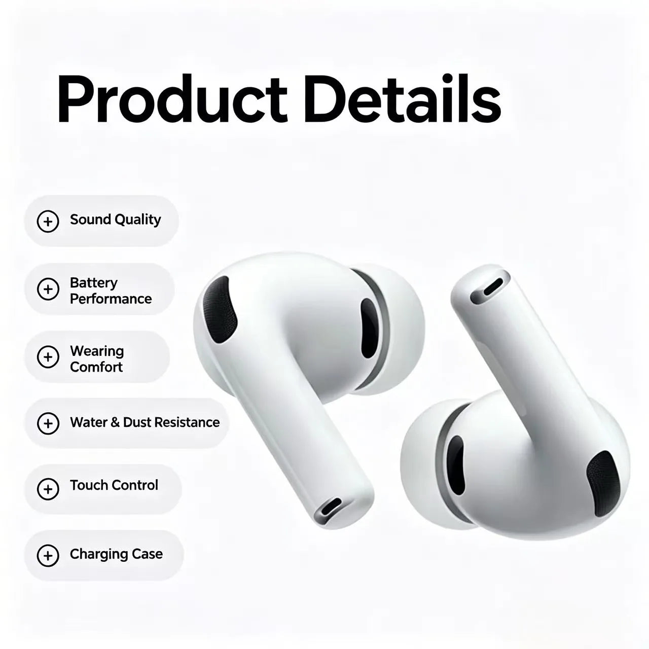 Pro3 Sports Wireless Earbuds ANC Bluetooth Headphones Heart Rate Monitor
