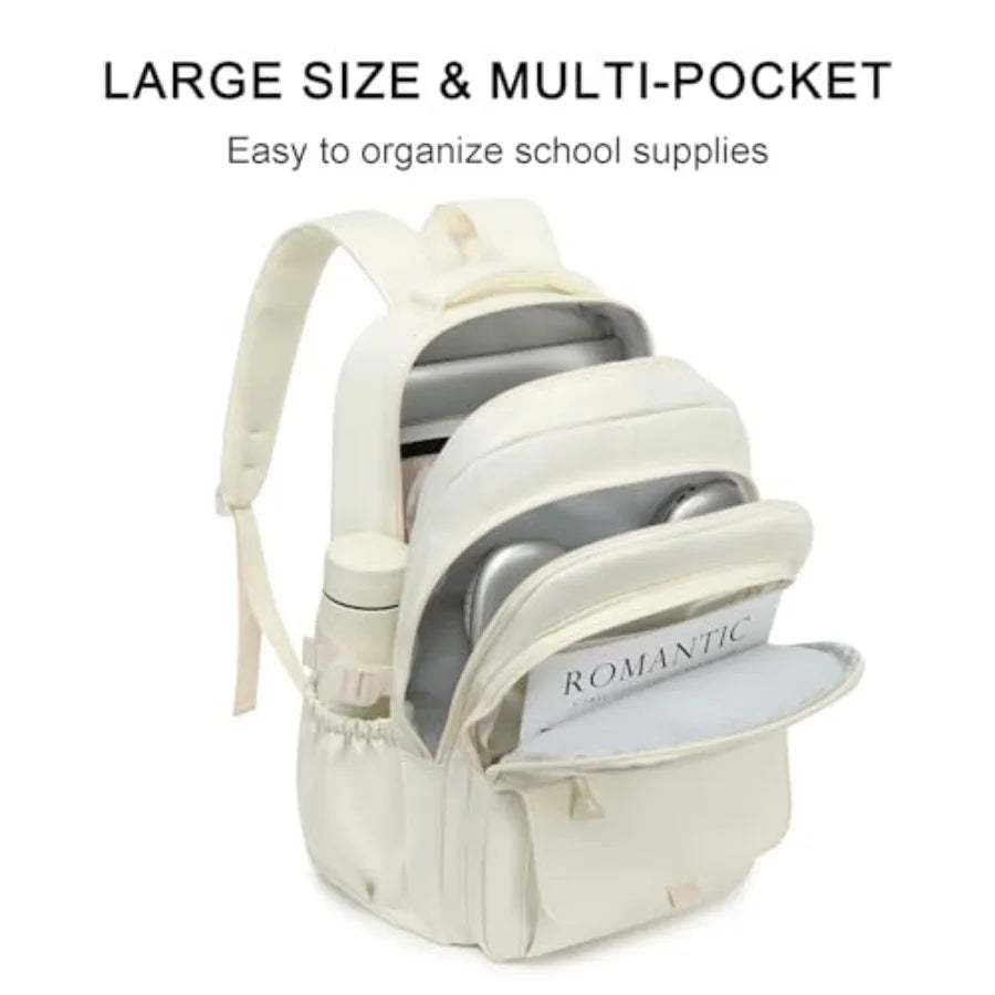 PVC School Backpack For Teens Laptop Bag Travel Solid Design