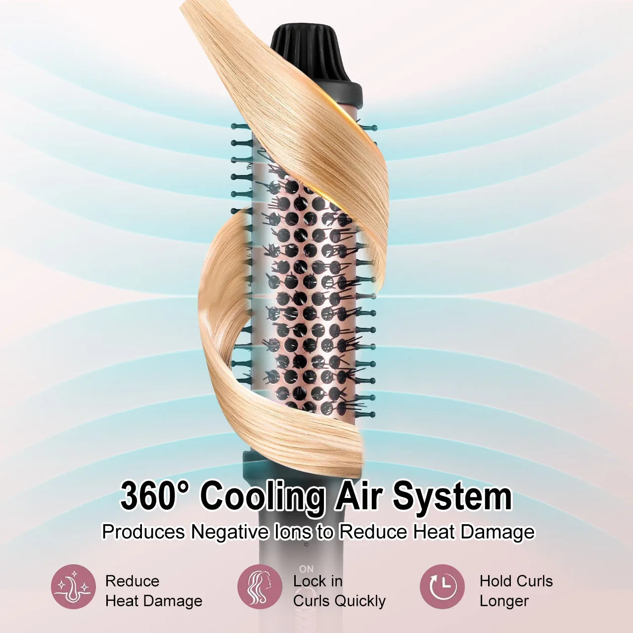 HATTEKER Electric Curling Comb Hair Roller for Home Heat Styling