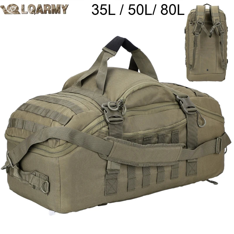 LQARMY Outdoor Tactical Backpack Molle Duffel Bag For Hiking