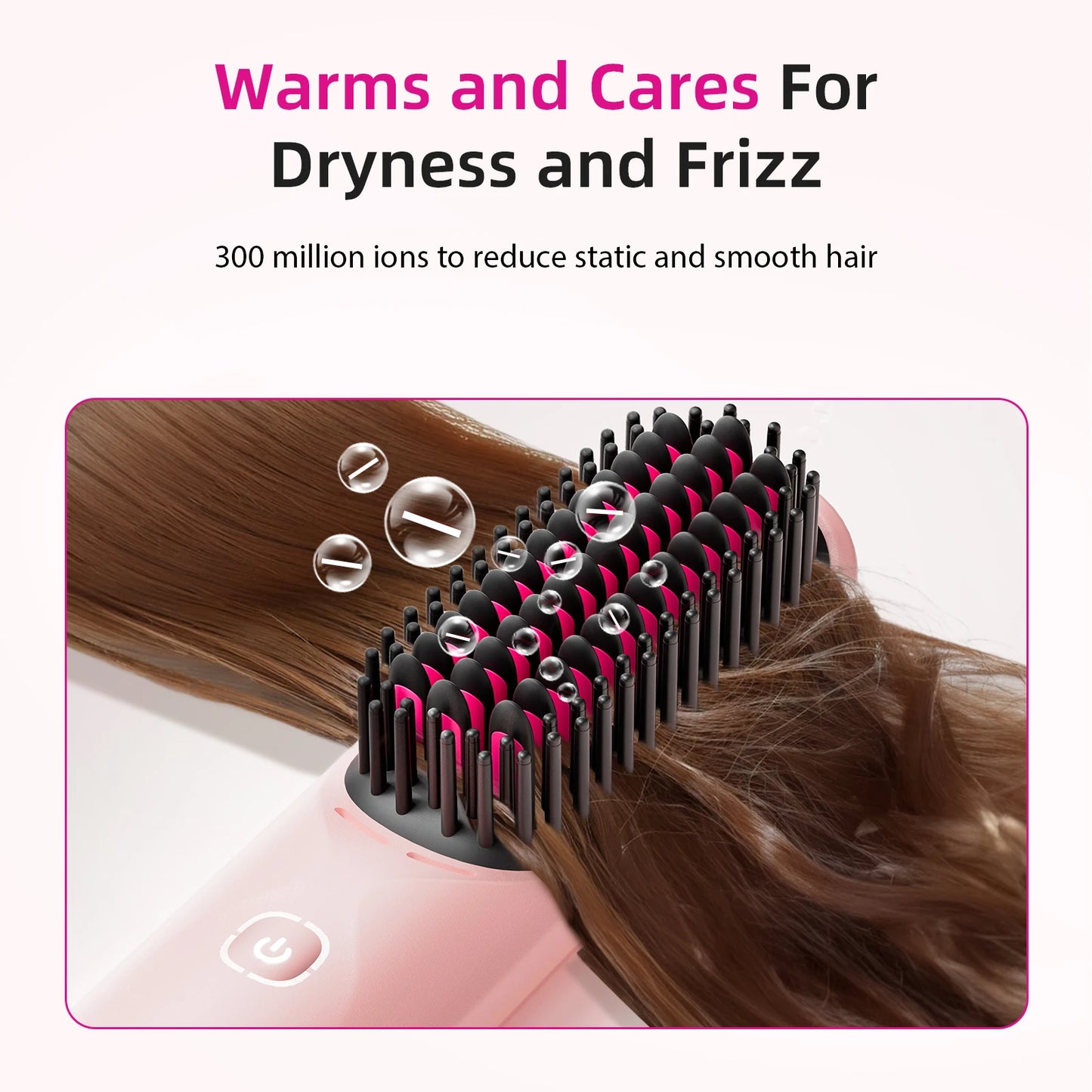 BOPCAL 2 In 1 Hair Straightener Brush Cordless Curling Comb