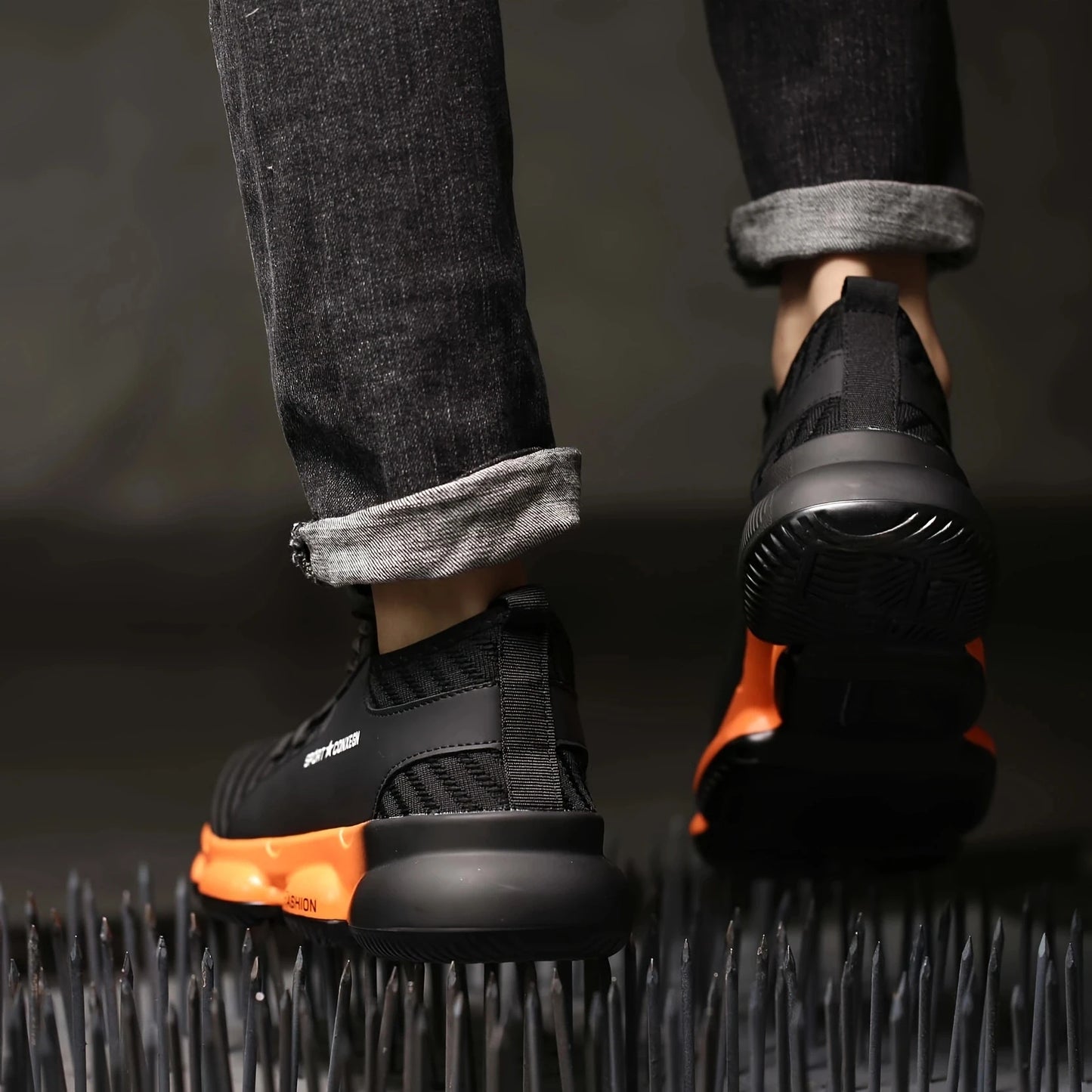 Men's Anti-Smash Puncture Resistant Breathable Safety Shoes For Work Protection