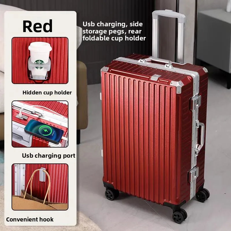 Ultra Sturdy Aluminum Frame Luggage Set, Two Piece Carry On