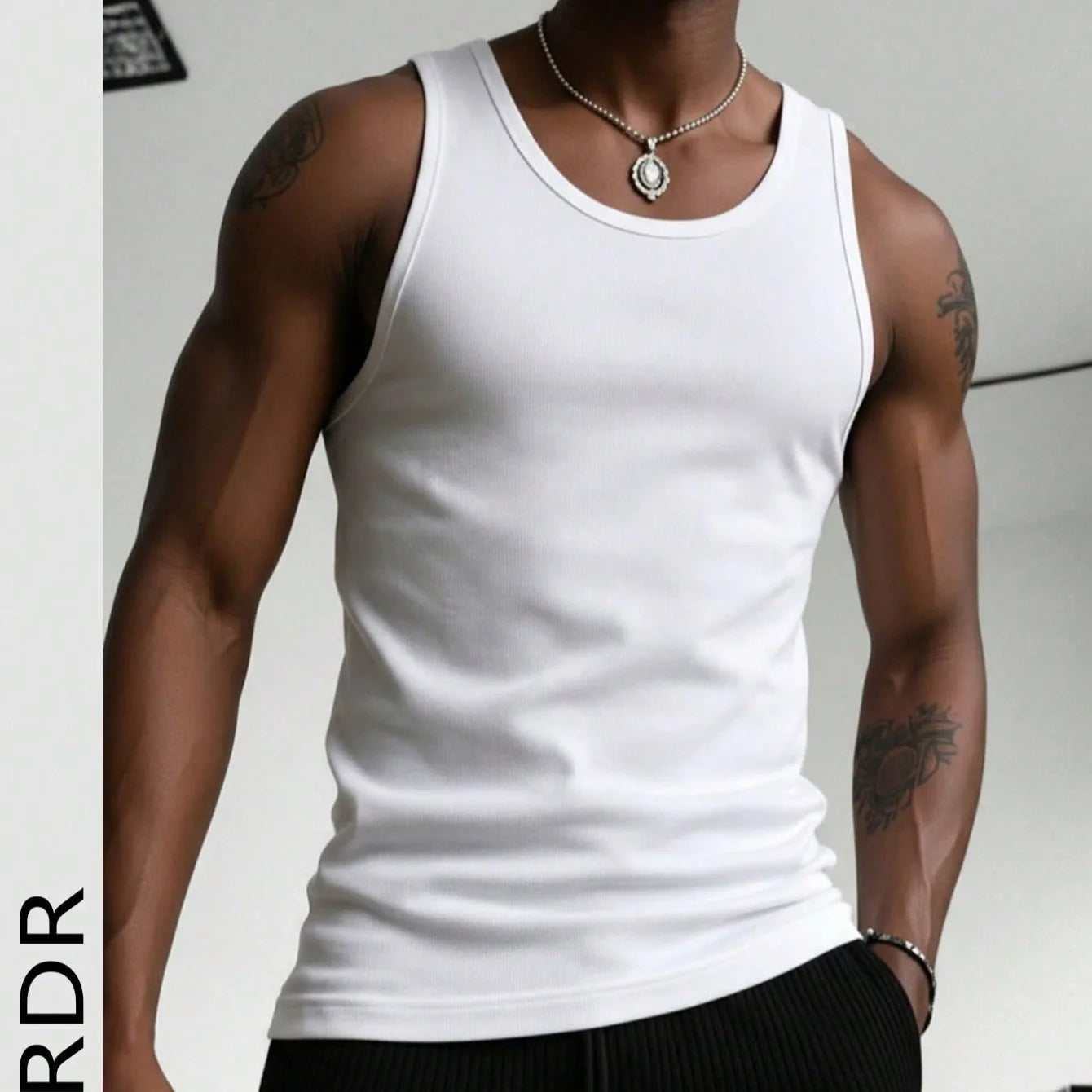 Men's Slim Fit Tank Top U Neck Sleeveless Tee Summer