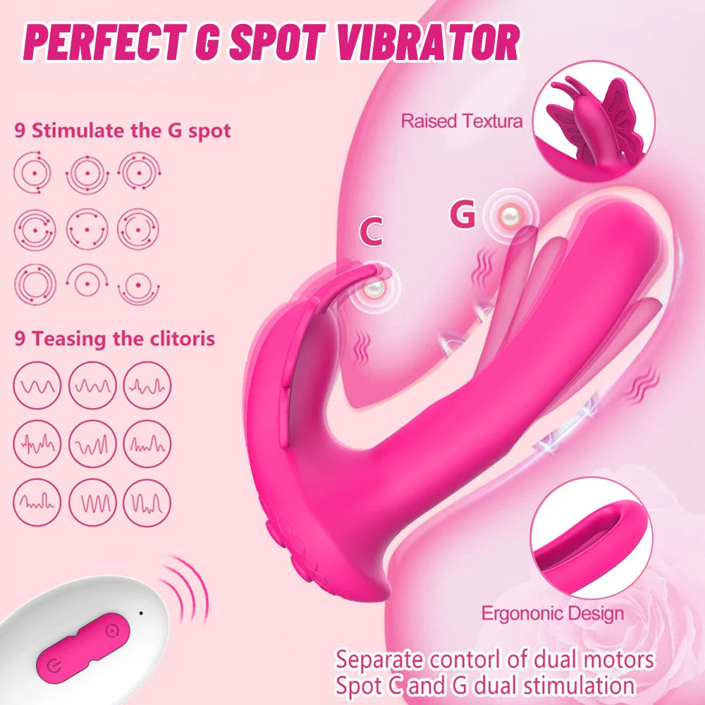 JoinJJToy Butterfly Style Clitoral Stimulator And Vagina Massager