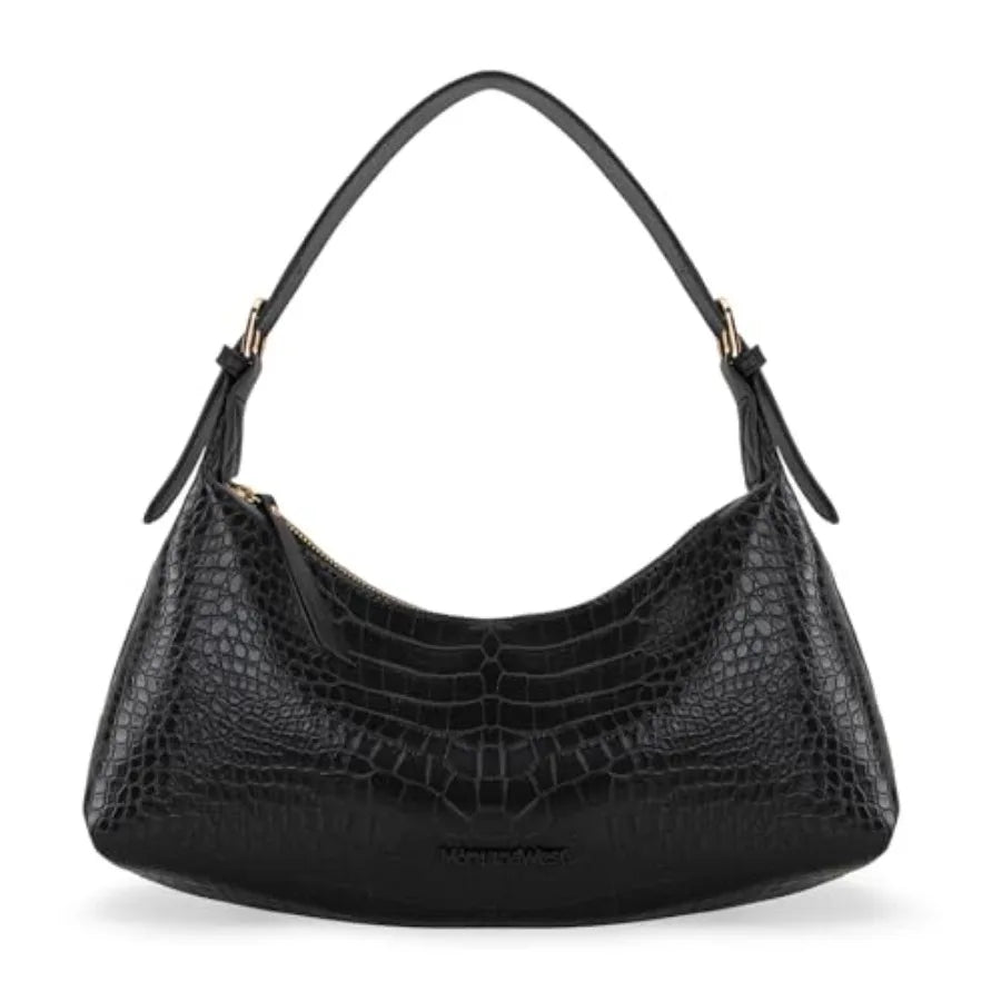 Genuine Leather Shoulder Purses for Women Crescent Hobo Bag