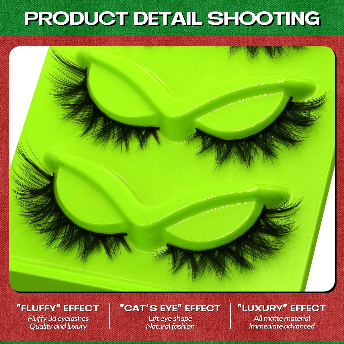 Russian Strip Lashes 3D Mink Natural Dramatic Style Full Set
