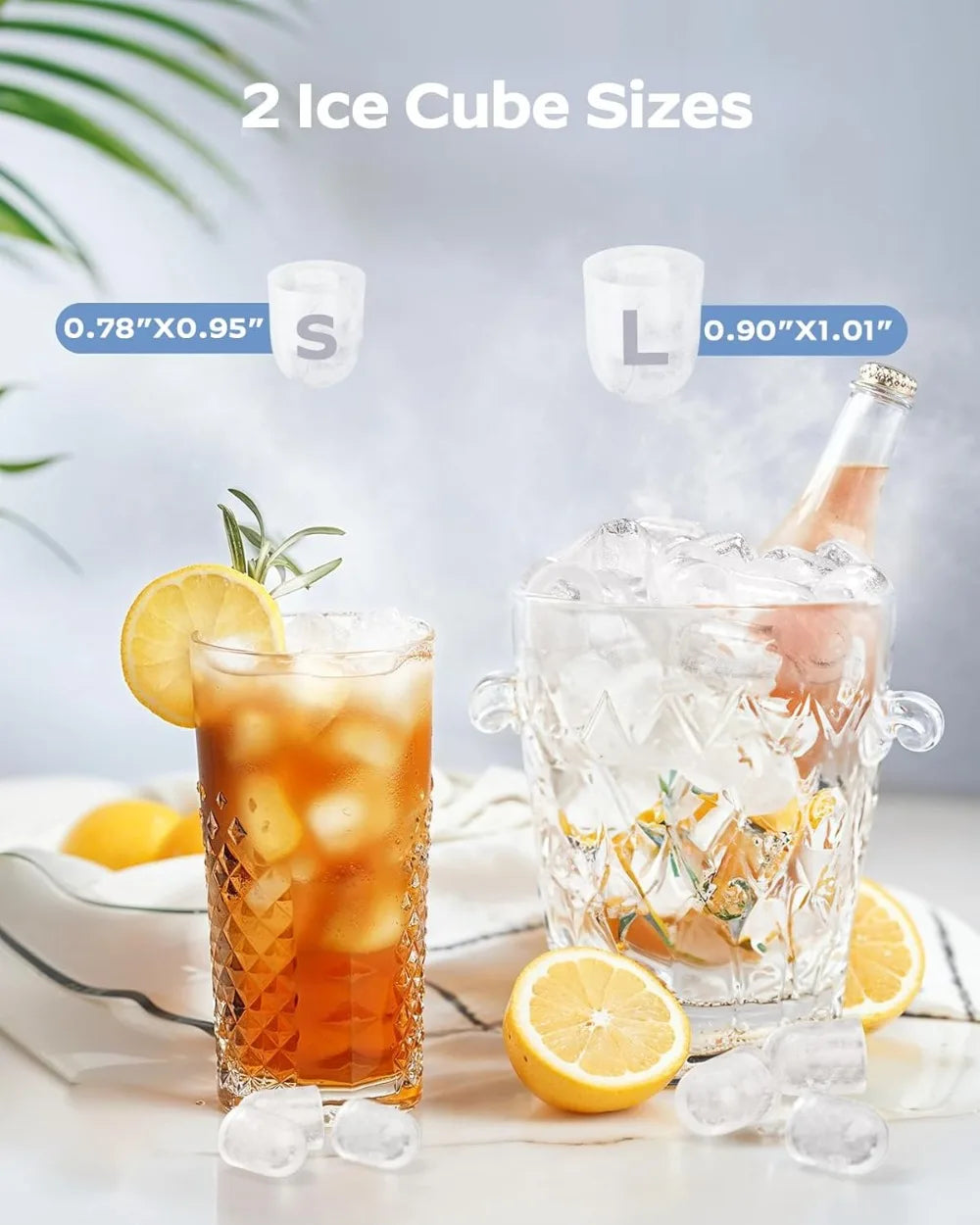 Ice Maker Countertop Portable With Two Ice Sizes Self Cleaning