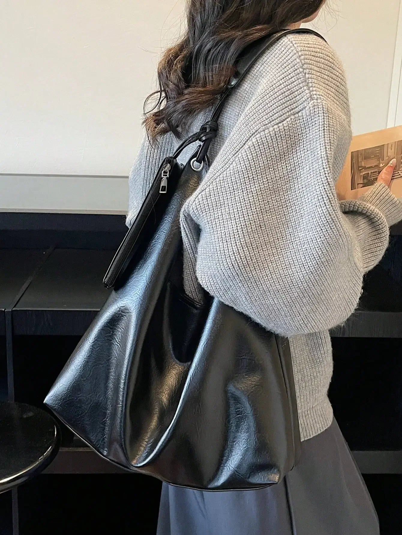 Denim Large Capacity Crossbody Bag For Women Multifunctional Tote