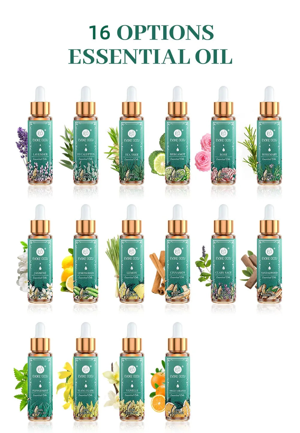 EVOKE OCCU Pure Essential Oils Set For Diffusers And DIY