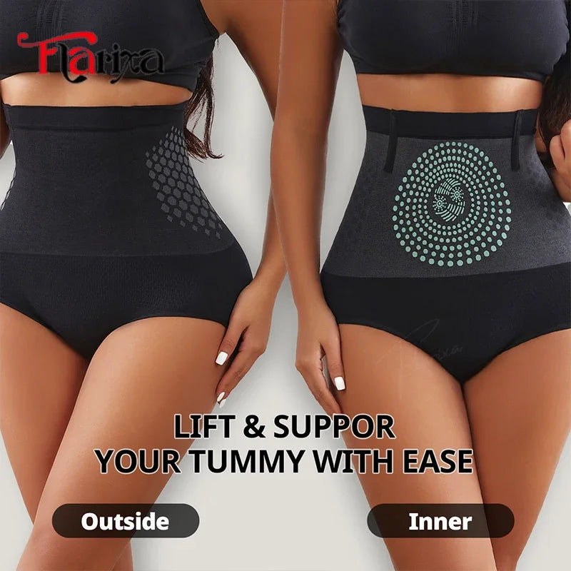 Flarixa Tummy Control High Waist Seamless Panties For Women