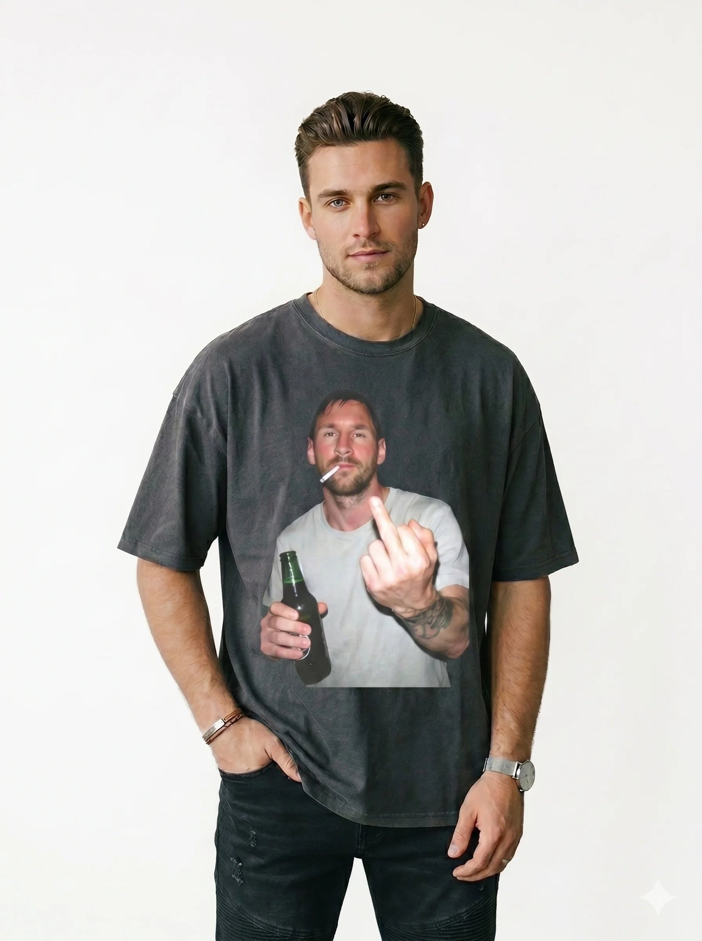 Lionel Messi Off-Duty Fun Graphic Tee 100 Percent Cotton