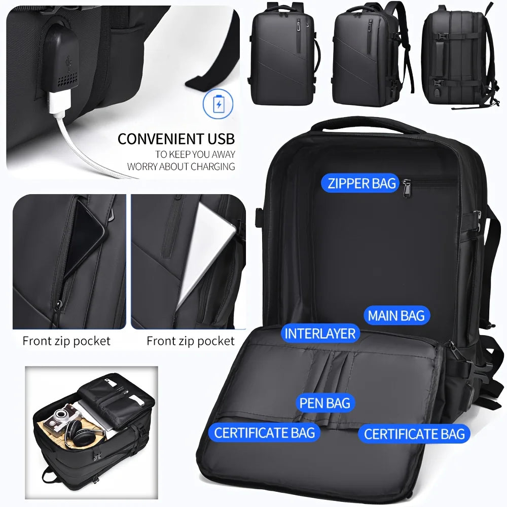 CTYAEOF Travel Backpack Luggage Bag With Multiple Pockets For Business