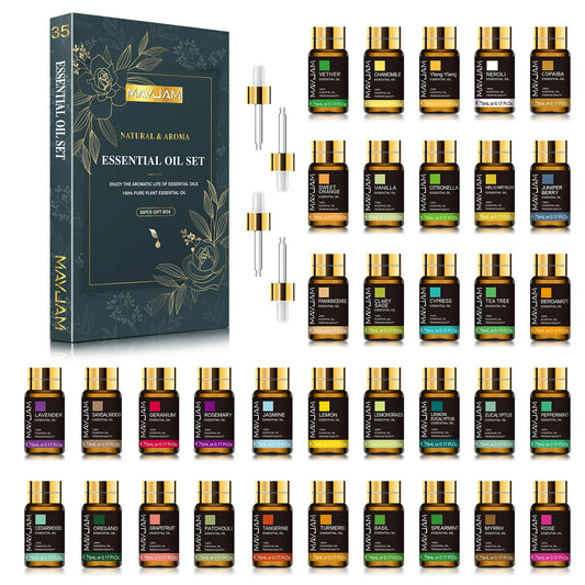 MAYJAM Essential Oils Set Lavender Eucalyptus Neroli Oregano Vanilla