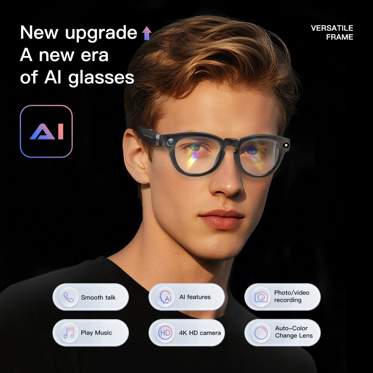 EIGIIS AI Smart Glasses With Bluetooth Calls And Translation