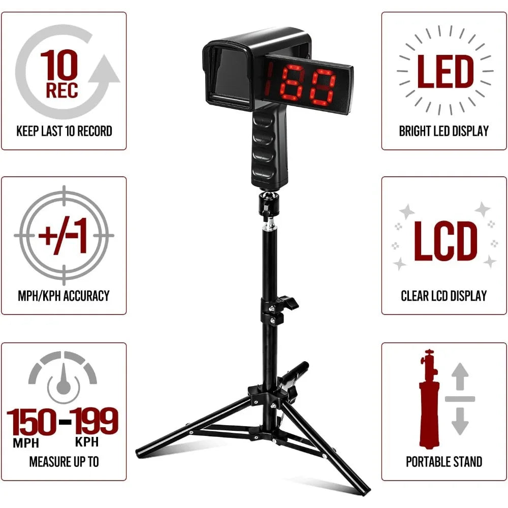 Baseball Radar Gun Speed Sensor With LCD Display For Pitching