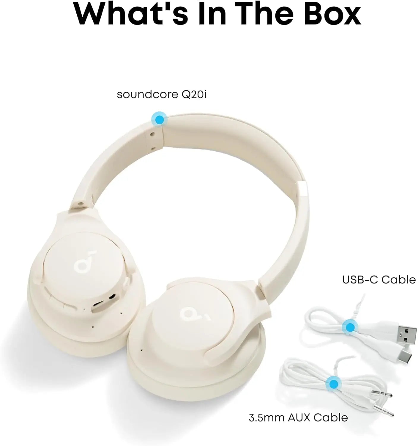 Soundcore By Anker Q20i Hybrid ANC Wireless Headphones 40Hour Battery