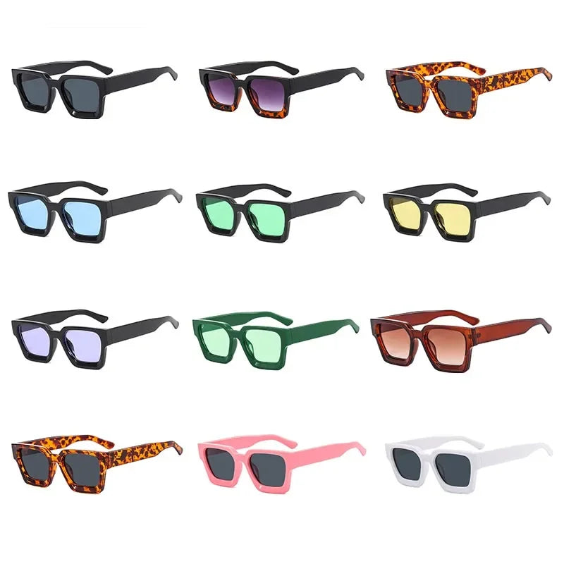SHUKUI Square Vintage Sunglasses UV400 Driving Glasses