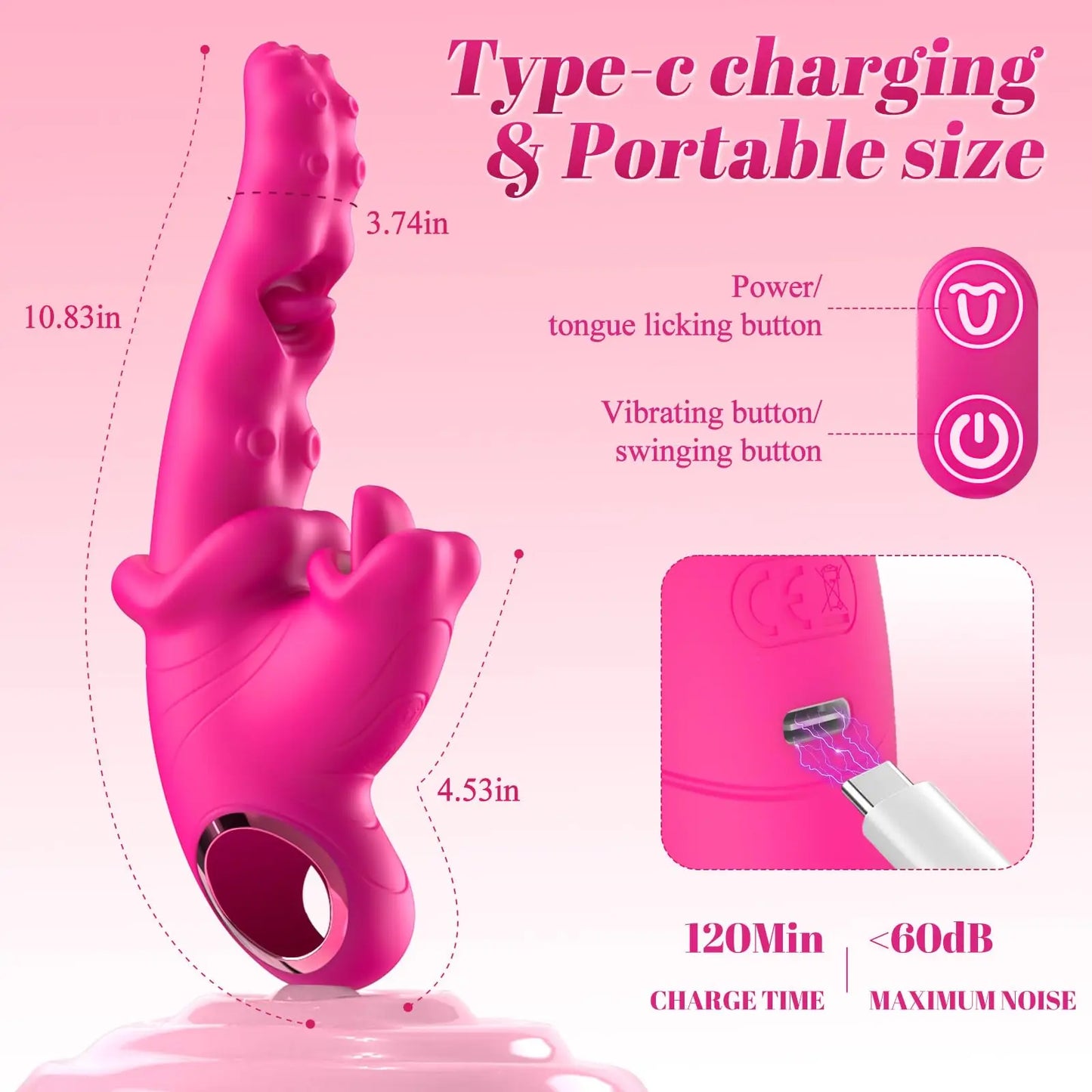 SENSIVO 3 In 1 Tongue Licking Vibrator For Women Stimulator