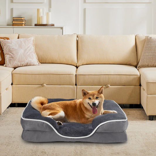 JHK Orthopedic Memory Foam Pet Bed With Washable Removable Cover