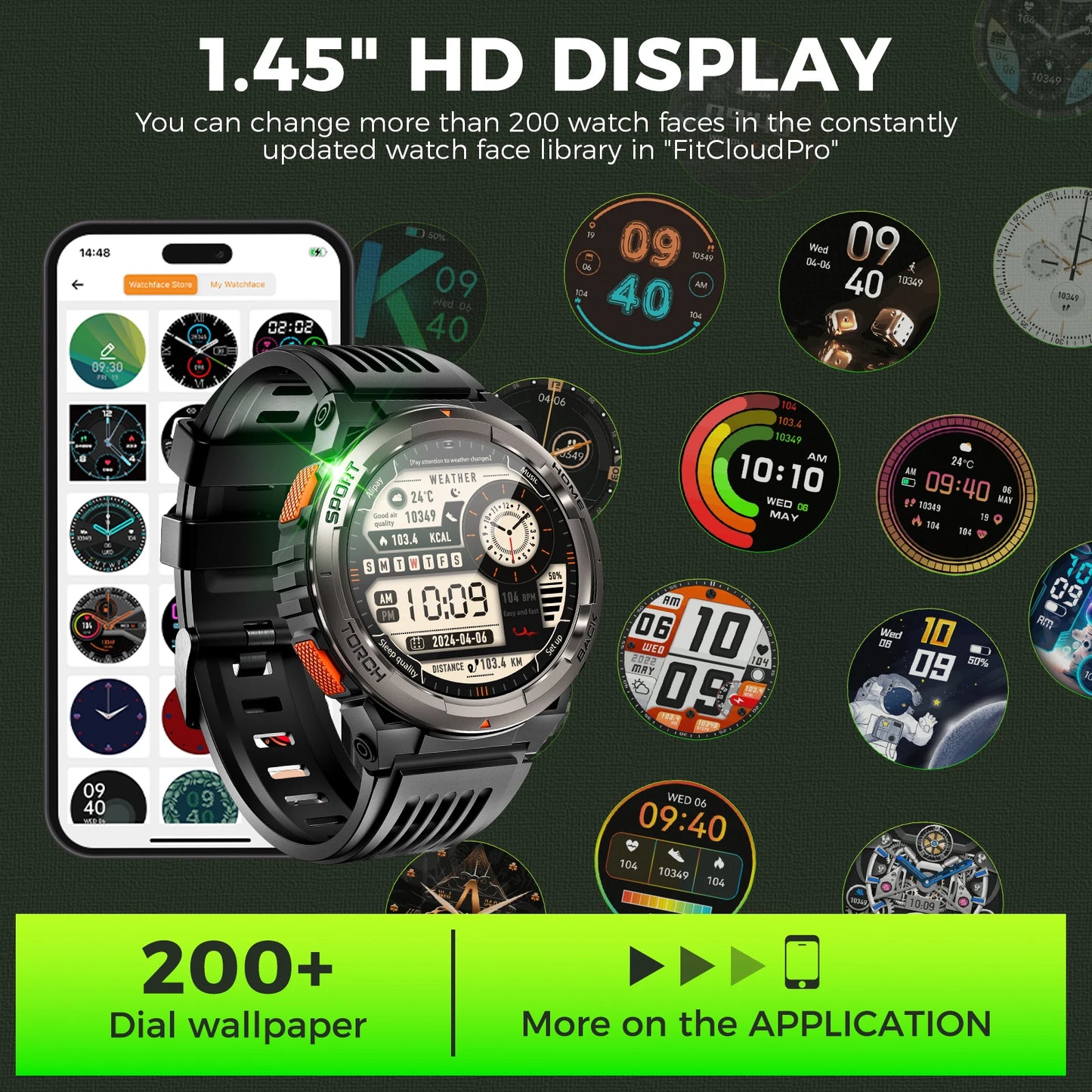 EIGIIS KE5 Smart Watch 3ATM Waterproof With Compass