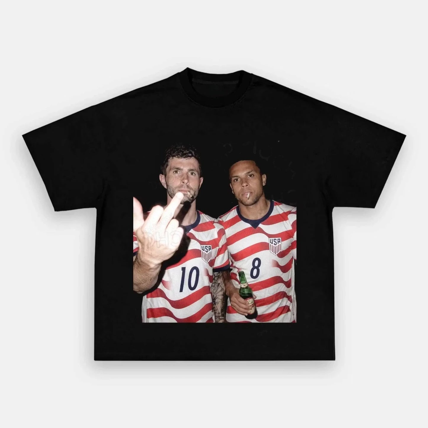 Football Superstar Graphic Tee Harajuku Style Heavyweight Cotton