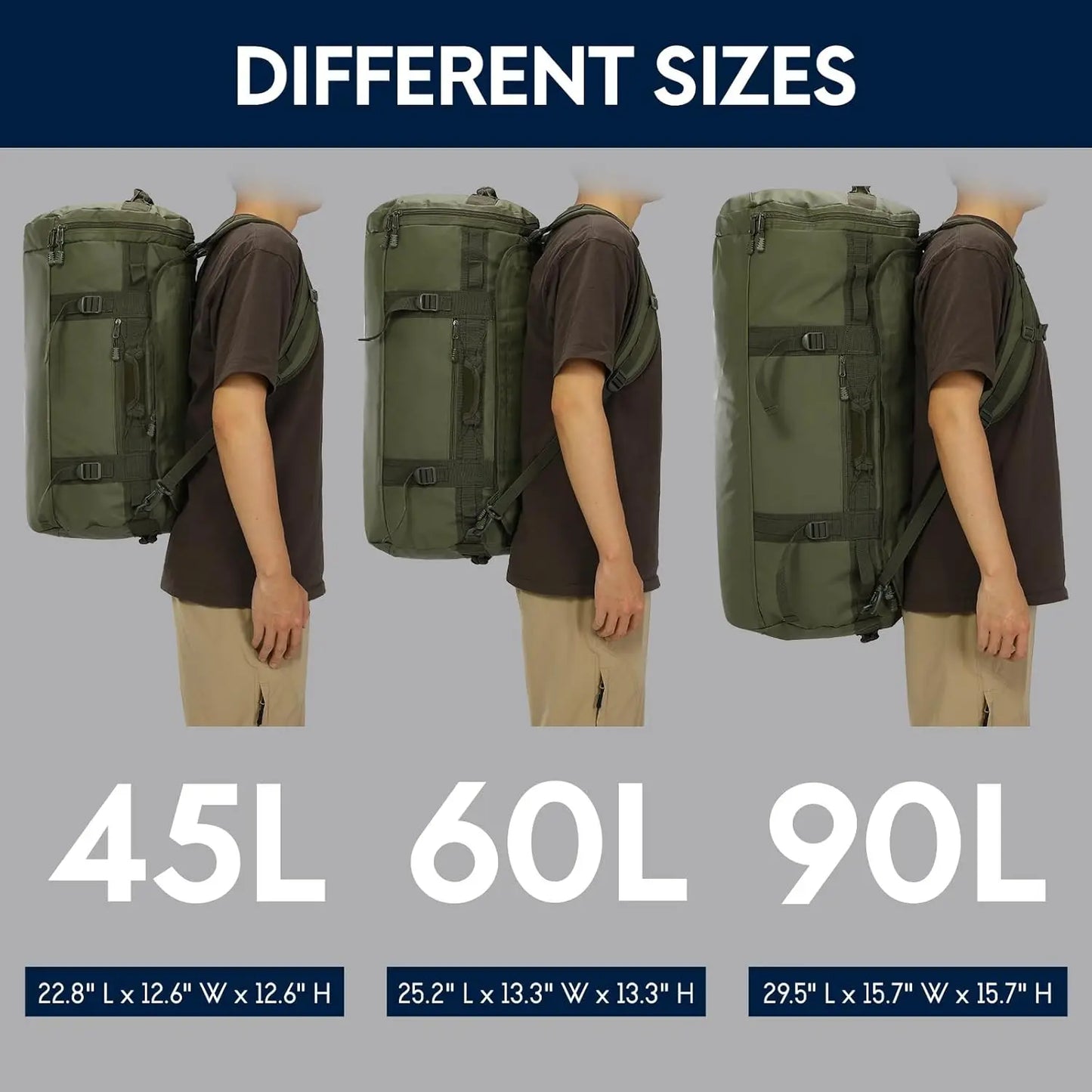 Convertible Duffel Backpack With Shoe Compartment Heavy Duty Water Resistant
