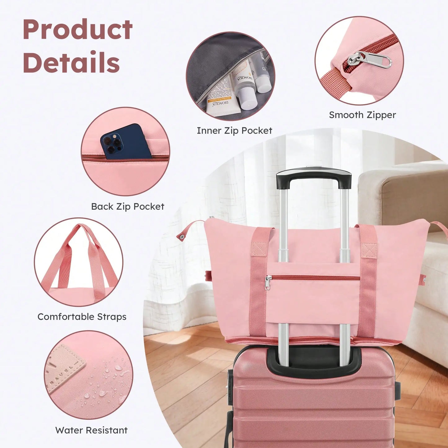 Carry-On Luggage Set 3-Piece Hardshell With Spinner Wheels