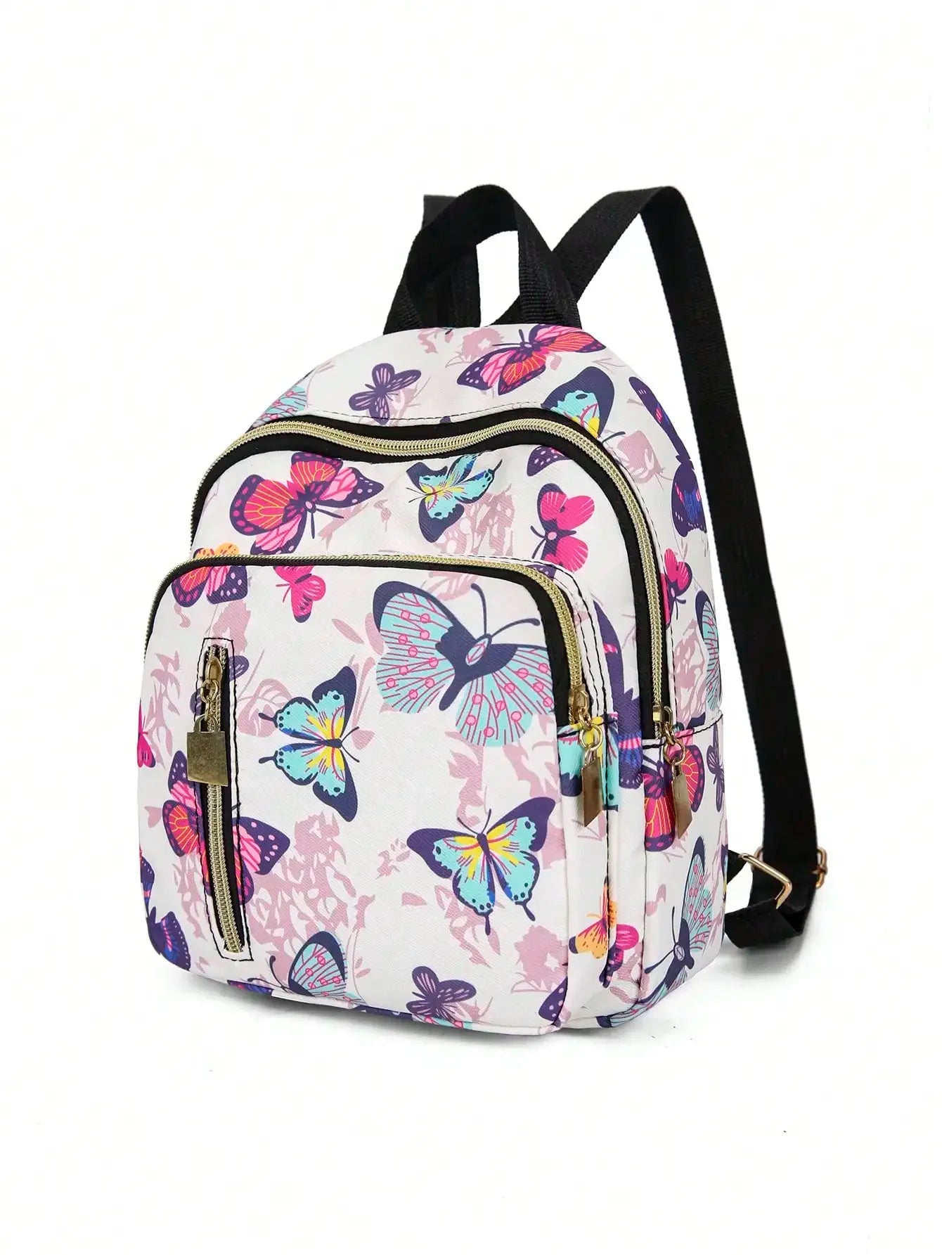 Nylon Women's Black Backpack With Laptop Compartment Casual Everyday