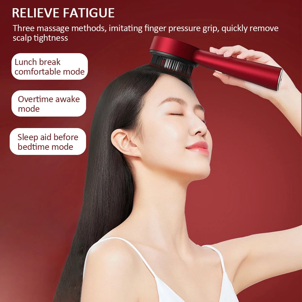 Foreverlily Electric Vibration Scalp Massage Comb With Light Therapy