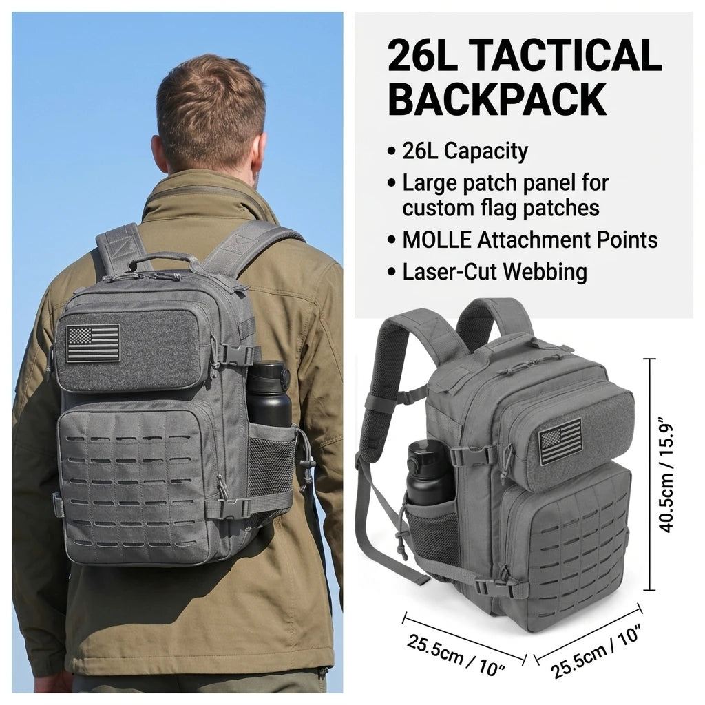 ReFire Gear Molle Tactical Backpack Featuring Cup Holders