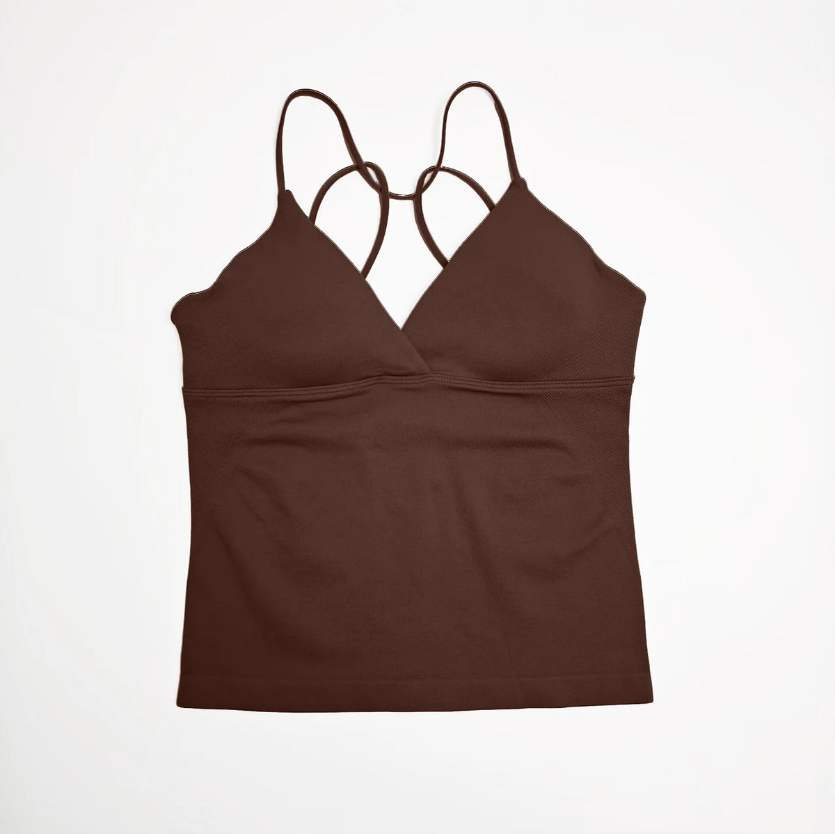 NCLAGEN Women's Seamless Twist Front Longline Yoga Workout Tank Top