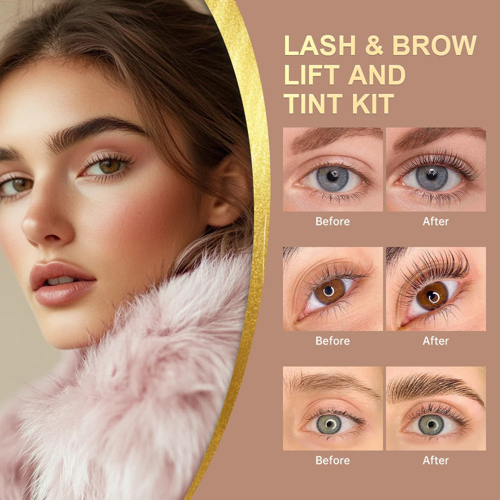 Lakerain Lash And Brow Lift Tint Kit Waterproof Long Lasting