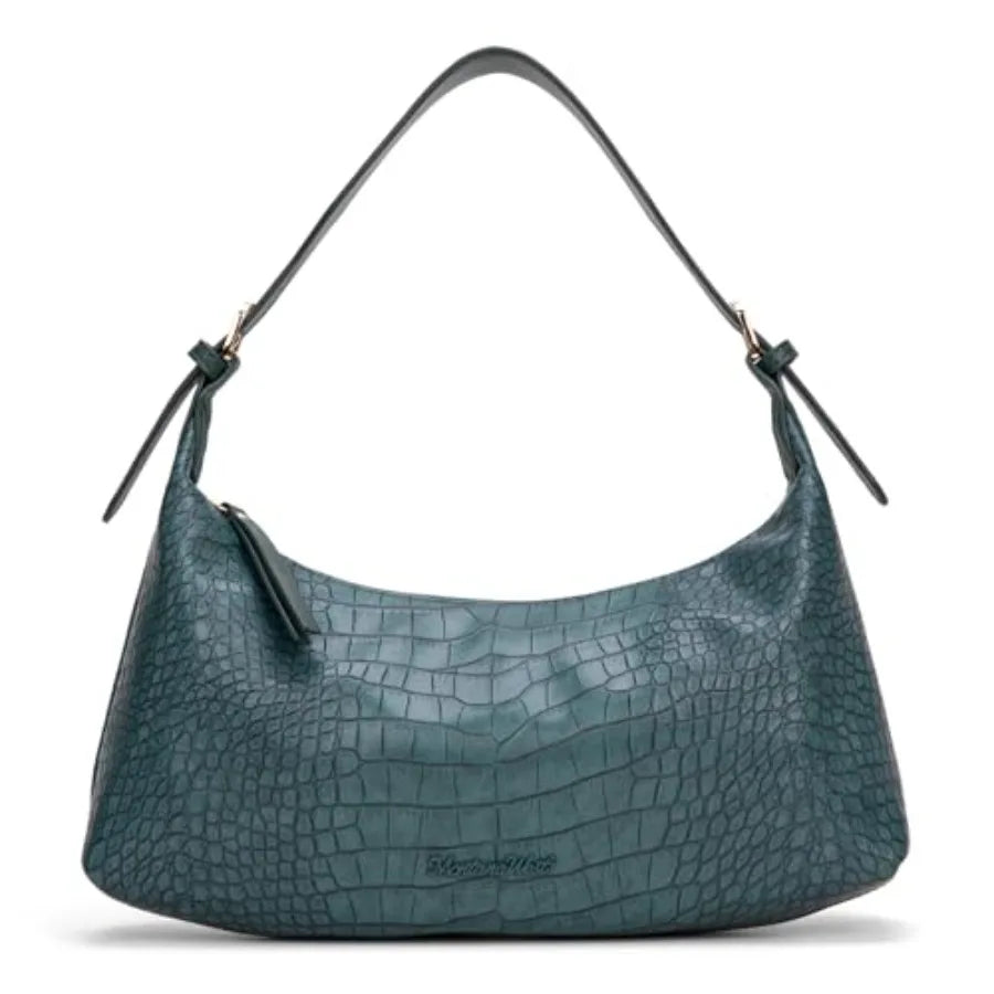 Genuine Leather Shoulder Purses for Women Crescent Hobo Bag