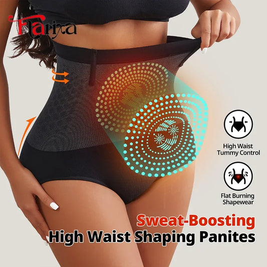 Flarixa Tummy Control High Waist Seamless Panties For Women