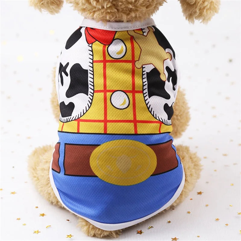 Cartoon Style Soft Dog Vest Shirt For Small Pets Everyday